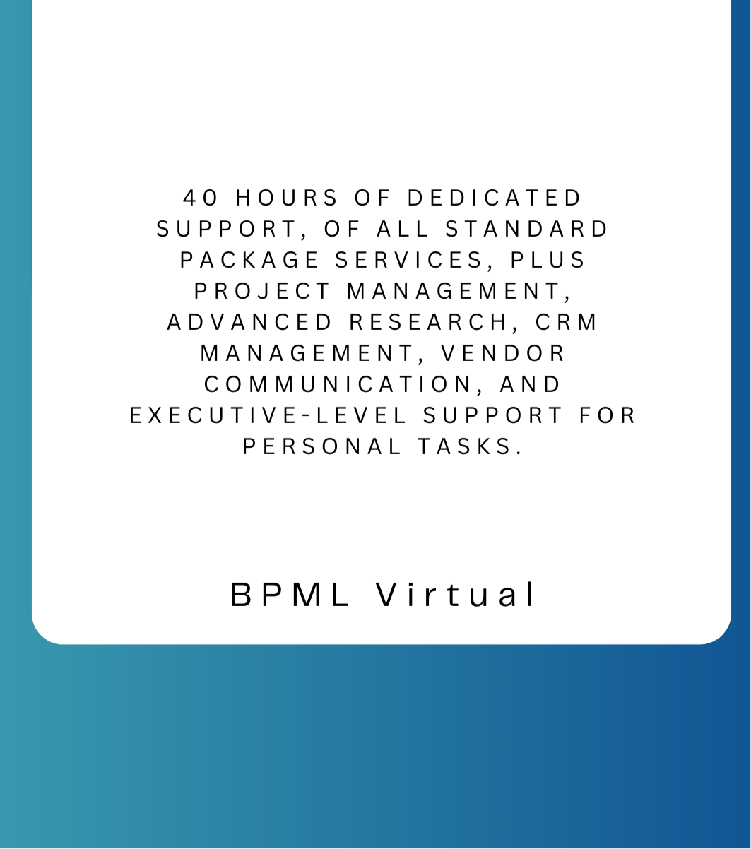 Executive (Business) Virtual Assistant Package