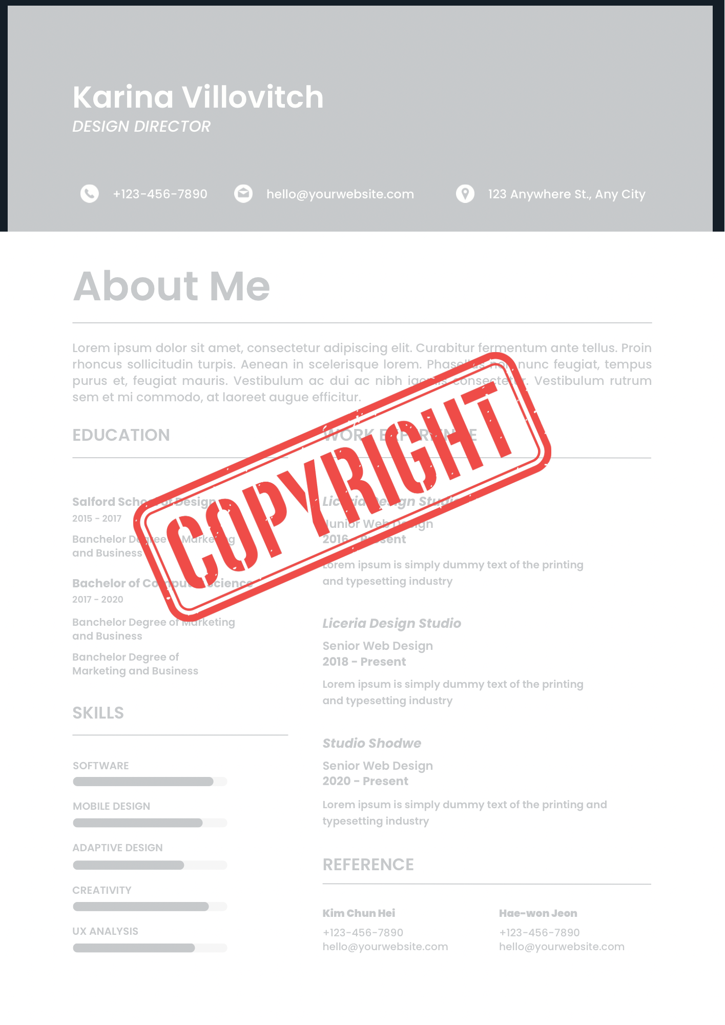 Resume/CV Assistance