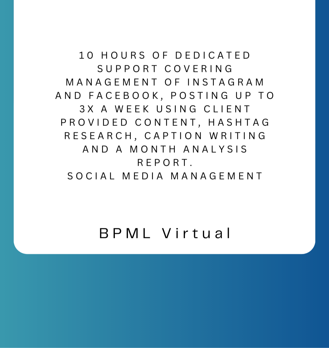 Social Media (Creative) Virtual Assistant Package