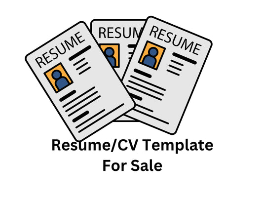 Resume/CV Template for Sale